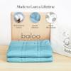 Baloo Weighted Blanket for Kids and Adults (Aqua - 9lbs 40"x60" - Mini Size) | Cooling & 100% Cotton Material | Machine Washable & Dryer Safe | with Glass Microbead Fill view 3