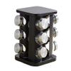 qiuqiu Spice Display Rack, Rotating Herb & Spice Set with 12 Spice Jars, Kitchen Storage Organizer Space Saving for Seasoning Dried Herbs view 1