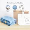 Baloo Weighted Blanket for Kids and Adults (Indigo - 9lbs 40"x60" - Mini Size) | Cooling & 100% Cotton Material | Machine Washable & Dryer Safe | with Glass Microbead Fill view 3