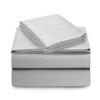 100% Cotton 4 PCS Top Split Cal-King Bed Sheets Set 800 Thread Count Adjustable Bedding Set Cotton Yarns Fits Mattress Upto 16''Deep Pocket Top Split Cal-King/Light Grey Bed Sheet Set view 2
