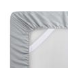 100% Cotton 4 PCS Top Split Cal-King Bed Sheets Set 800 Thread Count Adjustable Bedding Set Cotton Yarns Fits Mattress Upto 16''Deep Pocket Top Split Cal-King/Light Grey Bed Sheet Set view 4