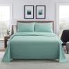 100% Cotton 4 PCS Top Split Queen Bed Sheets Set 800 Thread Count Adjustable Bedding Set Cotton Yarns Fits Mattress Upto 16''Deep Pocket Top Split Queen/Light Blue Bed Sheet Set view 3