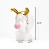 Lllunimon White Resin Vase Flower Pot Nordic Cute Human Head Flower Vases Basket Pen Brushes Holder Home Decor,A,S view 2