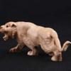 BESPORTBLE 1pc Simulated Animal Adornment Wooden Tiger Decor Tiger Desktop Decor Wooden Carving Mold Simulation Mold Adornment view 2