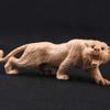 BESPORTBLE 1pc Simulated Animal Adornment Wooden Tiger Decor Tiger Desktop Decor Wooden Carving Mold Simulation Mold Adornment view 4