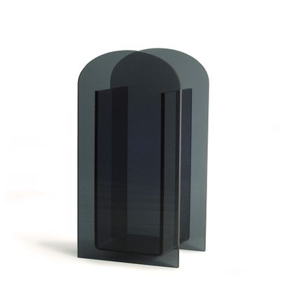 Acrylic Vase,Wedding Centerpieces, Home Decorations,Arch Shape Vase Modern Design (Black)