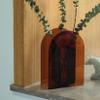 Acrylic Vase Modern Arch Shape Vase for Wedding Party Flowers Centerpieces Home Office Decor (Brown) view 1
