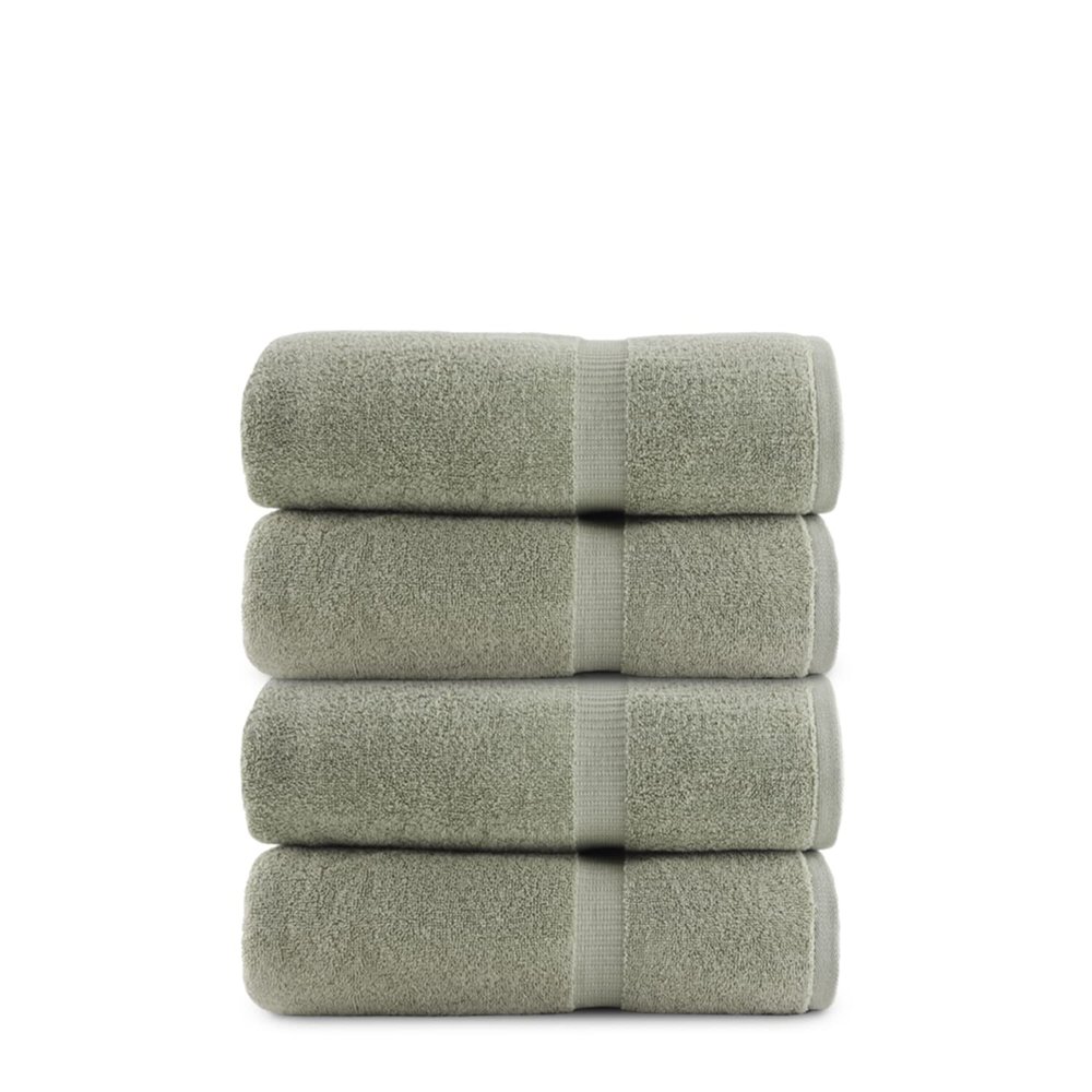 belem Luxury Bath Towels Set of 4 Large 27x50-600 GSM 100% Cotton Ultra Soft Bath Towels | Highly Absorbent and Quick Dry | Hotel Towels for Bathroom Luxury, Plush Shower Towels (Sage Green)
