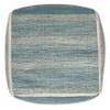SIMPLIHOME Naya Cube Pouf - 16 inch Wide Upholstered Handwoven Cotton Ottoman in Blue Melange, Boho Footstool or Extra Seating for Living Room or Bedroom with Polystyrene Filling, Assembled view 4