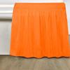 Wrap Around Bed Skirts Elastic Dust Ruffles, Easy Fit Wrinkle and Fade Resistant Silky Microfiber Fabric Solid Color Bedskirt, 21 Inch Tailored Drop Orange for Olympic Queen Size Bed Skirt view 4
