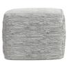 SIMPLIHOME Fredrik Boho Square Pouf in Cream Woven Genuine Leather for the Living Room, Bedroom and Kids Room view 4