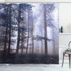 Ambesonne Wooden Print Shower Curtain, Brown Old Hardwood Floor Plank Grunge Lodge Garage Natural Rural Graphic, Cloth Fabric Bathroom Decor Set with Hooks, 69" W x 75" L, Blue Ceil view 1