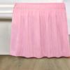 Wrap Around Bed Skirts Elastic Dust Ruffles, Easy Fit Wrinkle Free 800 Thread Count 100% Cotton Hotel Quality Bedskirt, 18 Inch Tailored Drop Pink for Twin Size Bed Skirt view 3