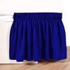 Wrap Around Bed Skirts Elastic Dust Ruffles, Easy Fit Wrinkle Free 800 Thread Count 100% Cotton Hotel Quality Bedskirt, 18 Inch Tailored Drop Royal Blue for Full Size Bed Skirt view 3