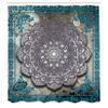 Ambesonne Ethnic Shower Curtain, Mystic Mandala Culture Karma Calmness and Harmony Boho Design, Cloth Fabric Bathroom Decor Set with Hooks, 69" W x 84" L, Azure Blue view 2