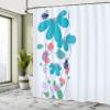 Ambesonne Spring Shower Curtain, Flowers Oval Dome-Shaped Ladybugs Illustration Never Ending Love Story Luck, Cloth Fabric Bathroom Decor Set with Hooks, 69" W x 75" L, Turquoise Salmon view 4