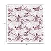 Ambesonne Branches Shower Curtain, Birds on The Branch Pastel Leaves Dotted Background Nature Art Print, Cloth Fabric Bathroom Decor Set with Hooks, 69" W x 84" L, Maroon White view 3