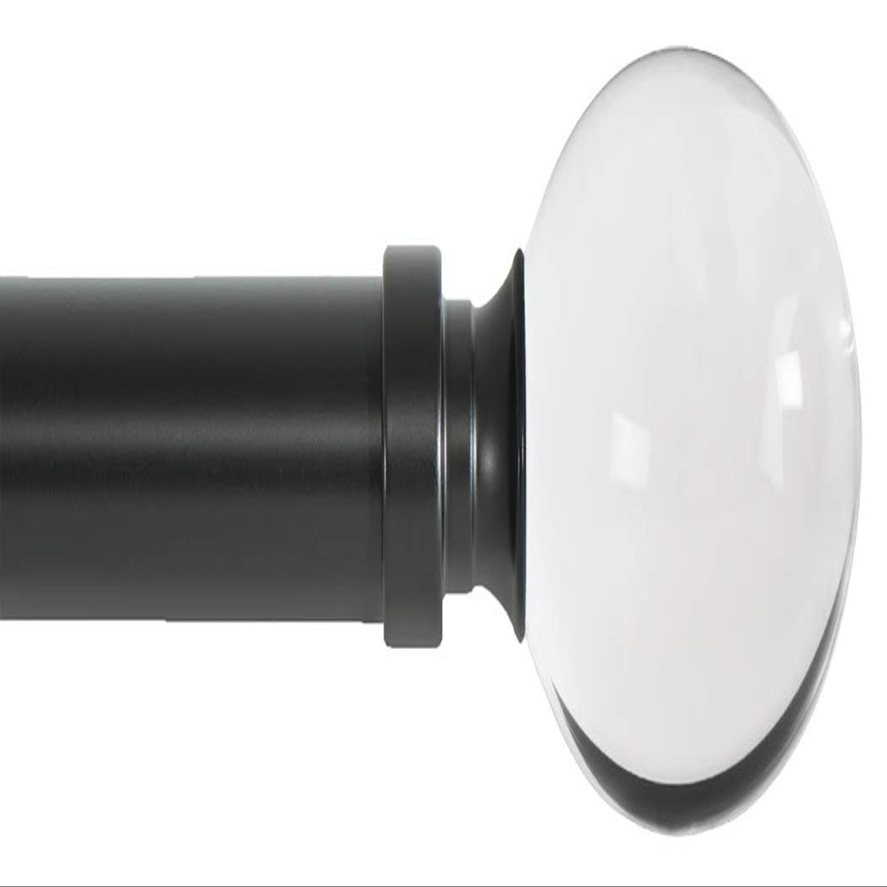 Ivilon Drapery Treatment Window Curtain Rod - Acrylic Ball 1 inch Pole. 120 to 240 Inch. Black
