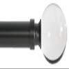 Ivilon Drapery Treatment Window Curtain Rod - Acrylic Ball 1 inch Pole. 120 to 240 Inch. Black view 1