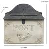 Vintage Style Post Box  Horizontal Metal Event Card Collection & Decorative Mailbox for Receptions, Parties & Indoor/Outdoor Display (White) view 3