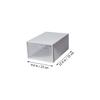 Cabilock 6pcs Transparent Shoe Storage Box Stackable Plastic Organizer for Home Footwear and Easy to Use for Closet and Bedroom Organization White view 2