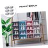 Cabilock 6pcs Transparent Shoe Storage Box Stackable Plastic Organizer for Home Footwear and Easy to Use for Closet and Bedroom Organization White view 3