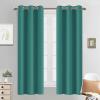 Yakamok Teal Blackout Curtains Room Darkening Thermal Insulated with Grommet Window Curtain for Bedroom, 38Wx63L inch,2 Panels view 1