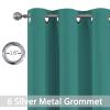Yakamok Teal Blackout Curtains Room Darkening Thermal Insulated with Grommet Window Curtain for Bedroom, 38Wx63L inch,2 Panels view 2