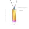 BAOWIQI Stainless Steel Square Cylinder Urn Pendant Necklace for Memorial Human Being Cremation Ashes Urn Necklace Ashes Keepsake view 2