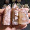 MOKACRYSTAL 55mm-65mm Natural Flower Agate Towers Crystal Wand Healing Stones Points 1PC view 4