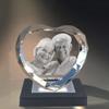 HAIRAN 3D Crystal Photo heart Personalized 3D Crystal Picture Engraved Heart Custom photo Heart Crystal Memorable Gift and Keepsake (3.14x3.13x1.18 inch) view 2