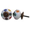 Indian Shelf Pack of 14 Graceful Multicolor Polka Dot Ceramic Elegant Dresser Knobs Drawer Handles Cabinet Pulls Modern Style view 1