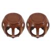 2PCS bar Stool, Hedgehog red Sandalwood Drum Stool, Antique Chinese Drum pier, Embroidered pier, Guzheng Stool, Solid Wood Coffee Table Stool in Living Room, Household Dining Table and Stool/A view 1