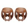 2PCS bar Stool, Chinese Antique Solid Wood Drum Stool, Sofa Stool, Round Stool, pier Stool, Guzheng Stool, Low Stool, Sofa Coffee Table Footstool/A / 2934.5 view 1