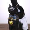 Abstract Figurine Sculptures Resin Egyptian Cat Wine Bottle Holder Figurines Simple Animals Wine Rack Home Decoration Accessories Gift-Black view 4