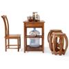 2PCS bar Stool, Hedgehog red Sandalwood Drum Stool, Antique Chinese Drum pier, Embroidered pier, Guzheng Stool, Solid Wood Coffee Table Stool in Living Room, Household Dining Table and Stool/B view 4