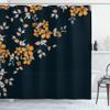 Ambesonne Asian Shower Curtain, Japanese Sakura Cherry Tree Branches Fresh Serene Spring Nature, Cloth Fabric Bathroom Decor Set with Hooks, 69" W x 75" L, Apricot view 1