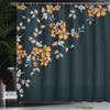 Ambesonne Asian Shower Curtain, Japanese Sakura Cherry Tree Branches Fresh Serene Spring Nature, Cloth Fabric Bathroom Decor Set with Hooks, 69" W x 75" L, Apricot view 3
