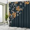 Ambesonne Asian Shower Curtain, Japanese Sakura Cherry Tree Branches Fresh Serene Spring Nature, Cloth Fabric Bathroom Decor Set with Hooks, 69" W x 75" L, Apricot view 4