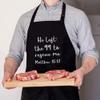 God Jesus Apron Christian Gift for Men Women - One size fits all - He Left the 99 to Rescue Me Kitchen Home Poster Christian Gift for Women Black Home Decor Cooking Aprons view 2