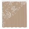 Ambesonne Asian Shower Curtain, Japanese Sakura Cherry Tree Branches Fresh Serene Spring Nature, Cloth Fabric Bathroom Decor Set with Hooks, 69" W x 75" L, Ecru Eggshell view 2