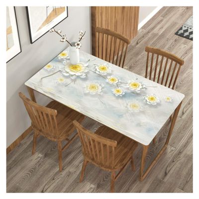 3D Print Tablecover Thicken Table Cloth Home Plastic Mats Kitchen Tablecloth Rectangular Table Cloth ALGFree (Color : A, Size : 80x135cm)