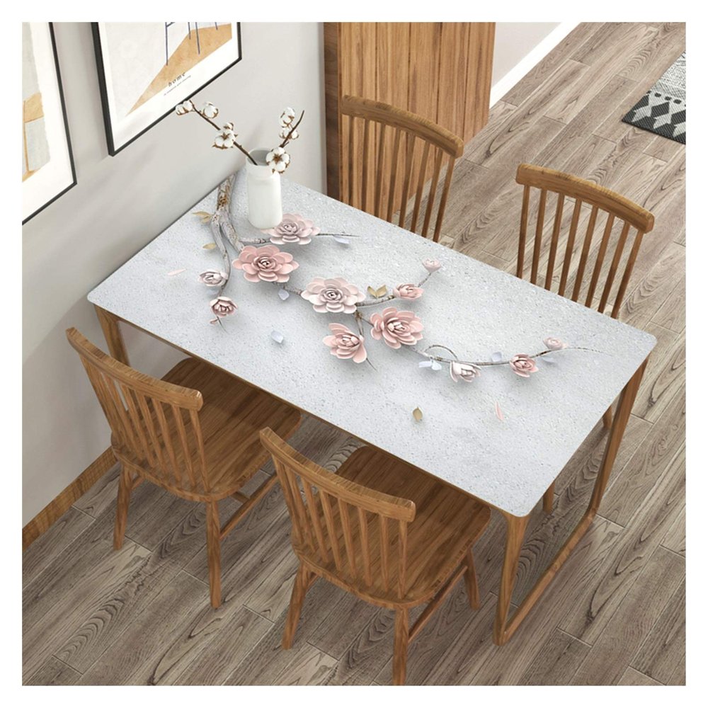 3D Print Tablecover Thicken Table Cloth Home Plastic Mats Kitchen Tablecloth Rectangular Table Cloth ALGFree (Color : B, Size : 85x135cm)