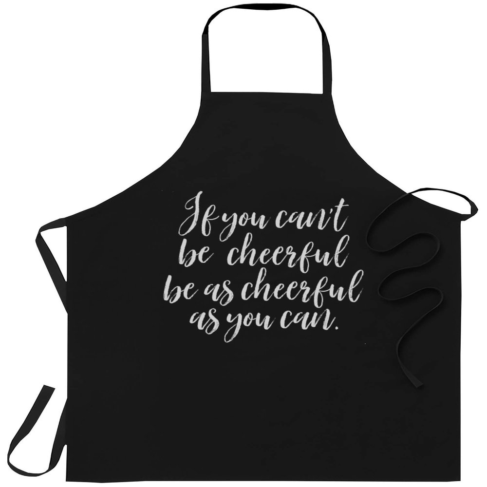 Quote Apron Motivational Gift for Men Women - One size fits all - Anne of Green Gables Book Reader Literature Quote Shirt Black Chef Cook Aprons Home Decor