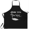 God Jesus Apron Christian Gift for Men Women - One size fits all - John 316 True Story Bible Verse Christian Gift Kitchen Home Poster Black Chef Cook Aprons Home Decor view 1