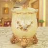qiuqiu Cotton Swab Dispenser Holder Storage Box Toothpick Dispenser Holder (Gold Cylinder) view 2