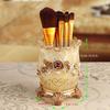 qiuqiu Cotton Swab Dispenser Holder Storage Box Toothpick Dispenser Holder (Gold Cylinder) view 4