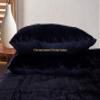 The Harry Creations 3 Pcs Set Solid Pattern Velvet Bedding Ultra Donna Crushed Luxury Boho Duvet Cover (Black, Full 80" x 90") view 3