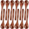 Patelai 12 Pcs 5 Inch Small Wooden Spoons for Honey Mini Little Wood Tea Spoons for Tasting Eating Serving for Cooking, Desserts, Coffee, Jars(Brown) view 1