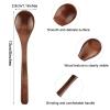 Patelai 12 Pcs 5 Inch Small Wooden Spoons for Honey Mini Little Wood Tea Spoons for Tasting Eating Serving for Cooking, Desserts, Coffee, Jars(Brown) view 2
